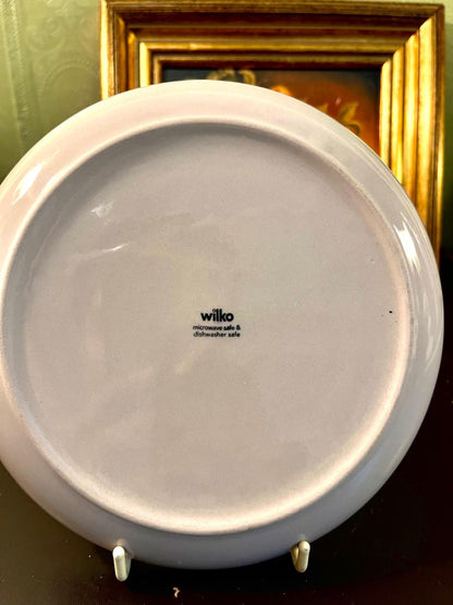10 Inch Black & White Hand-Painted Ceramic Decorative Plate