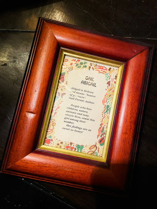 Vintage Personalized Name Frame – Wooden Home Decor