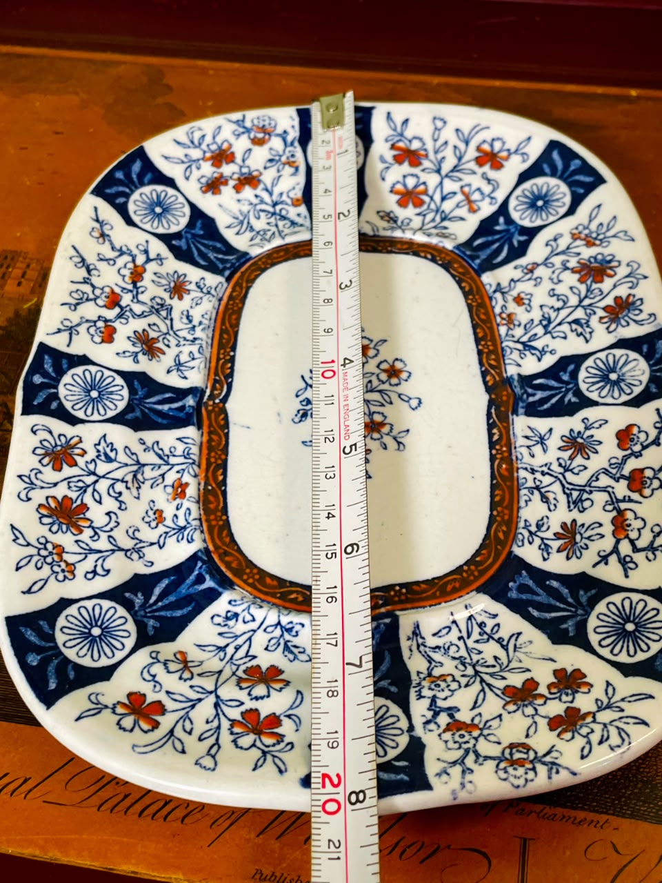 Minton's Blue Orange Floral Serving Platter 8 in