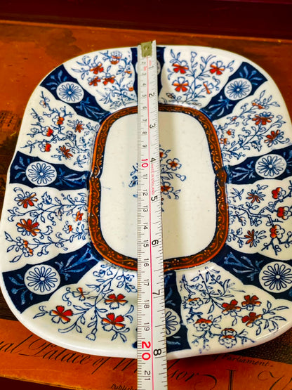 Minton's Blue Orange Floral Serving Platter 8 in