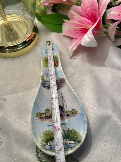 The Norfolk Broads Scenic Melamine Spoon Rest 9 Inch