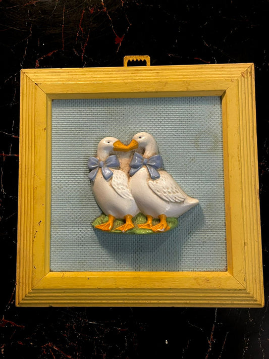 Vintage Ducks Wall Plaque Cottage Farmhouse Decor