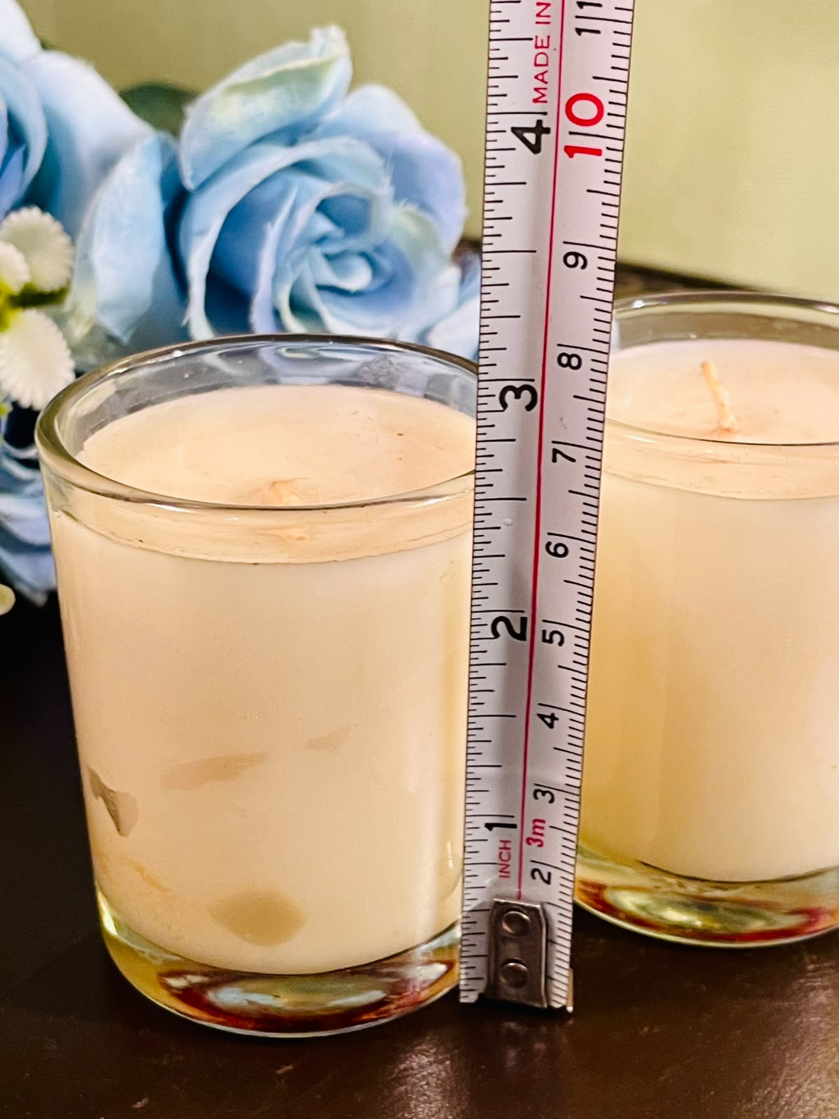Classic White Crystal Scented Candle – Clear Votive Jar 8cm