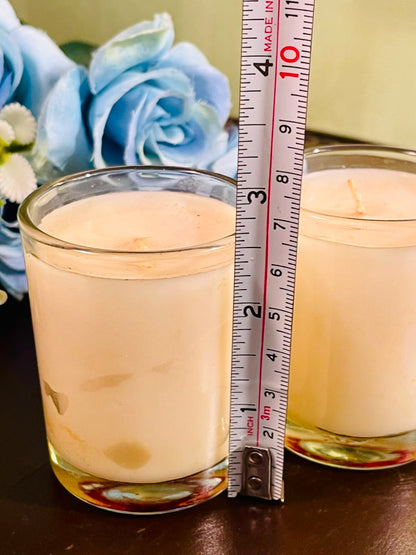 Classic White Crystal Scented Candle – Clear Votive Jar 8cm