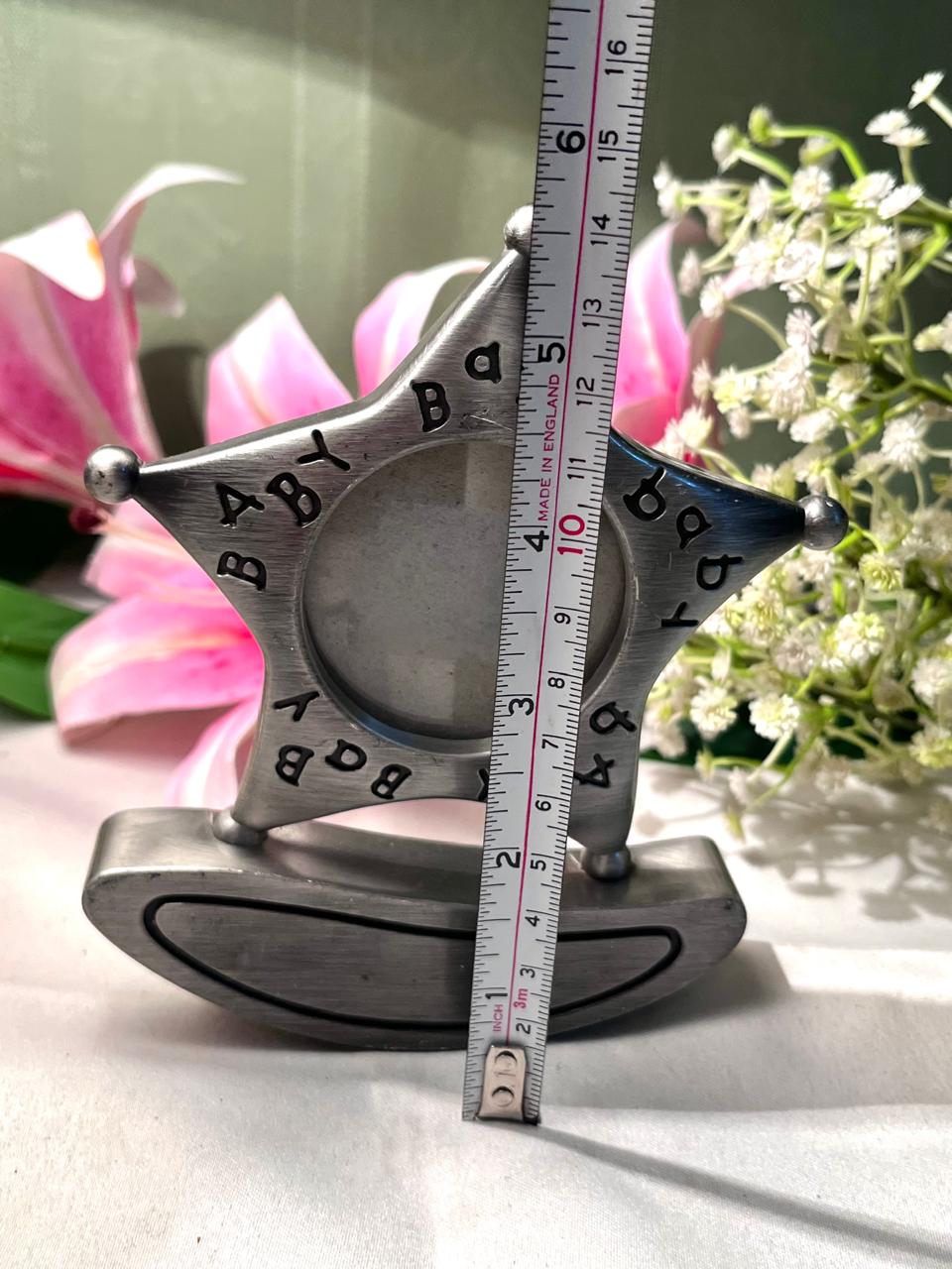 Silver-Tone Star Baby Photo Frame 5.5 Inch