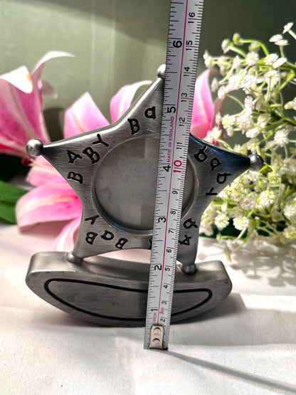 Silver-Tone Star Baby Photo Frame 5.5 Inch