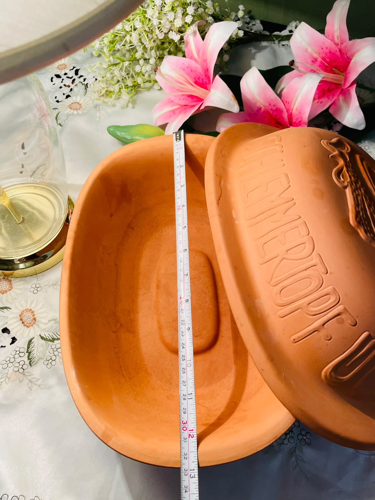 Scheurich Keramik West Germany Terracotta Roaster 13"