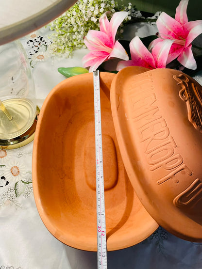 Scheurich Keramik West Germany Terracotta Roaster 13"