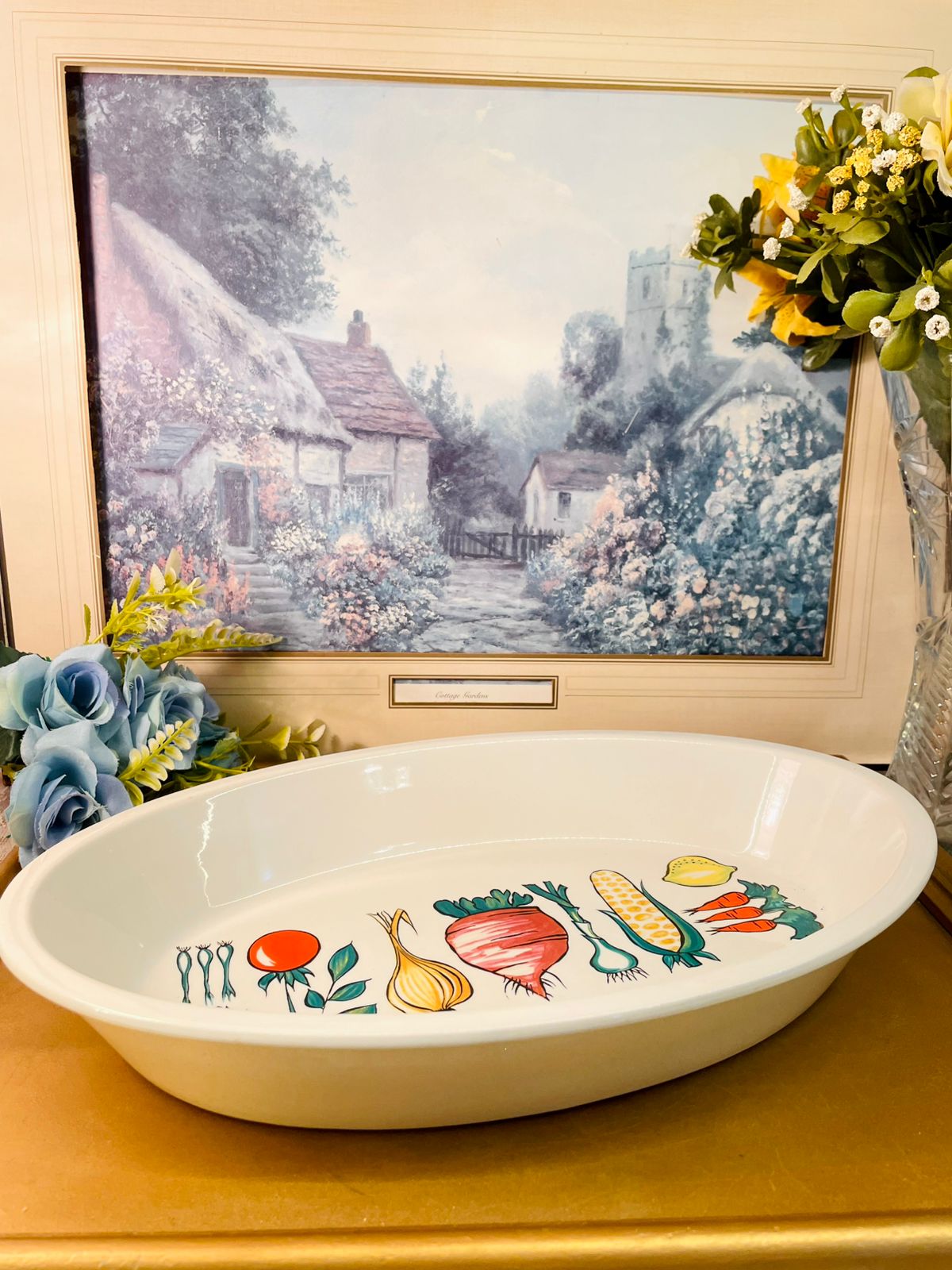 Vintage Portmeirion Totem Oval Serving Dish Oven Safe