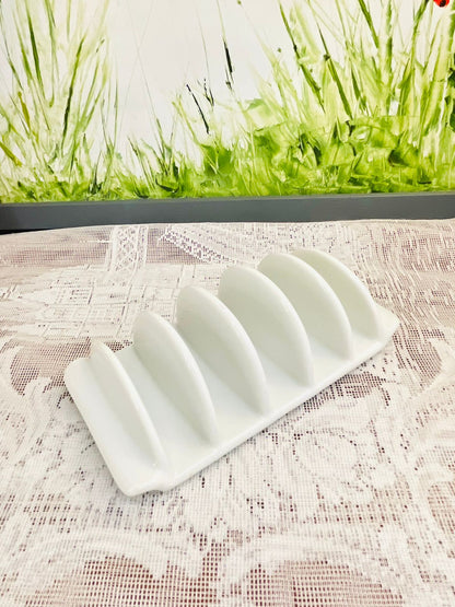 Vintage White Ceramic Toast Rack Made in Japan