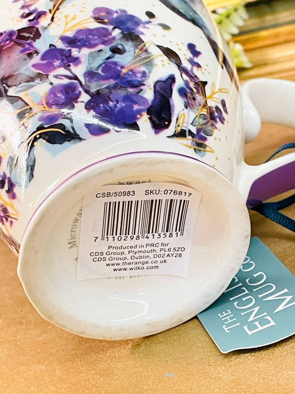 The English Mug Co Hummingbird Floral Footed Mug