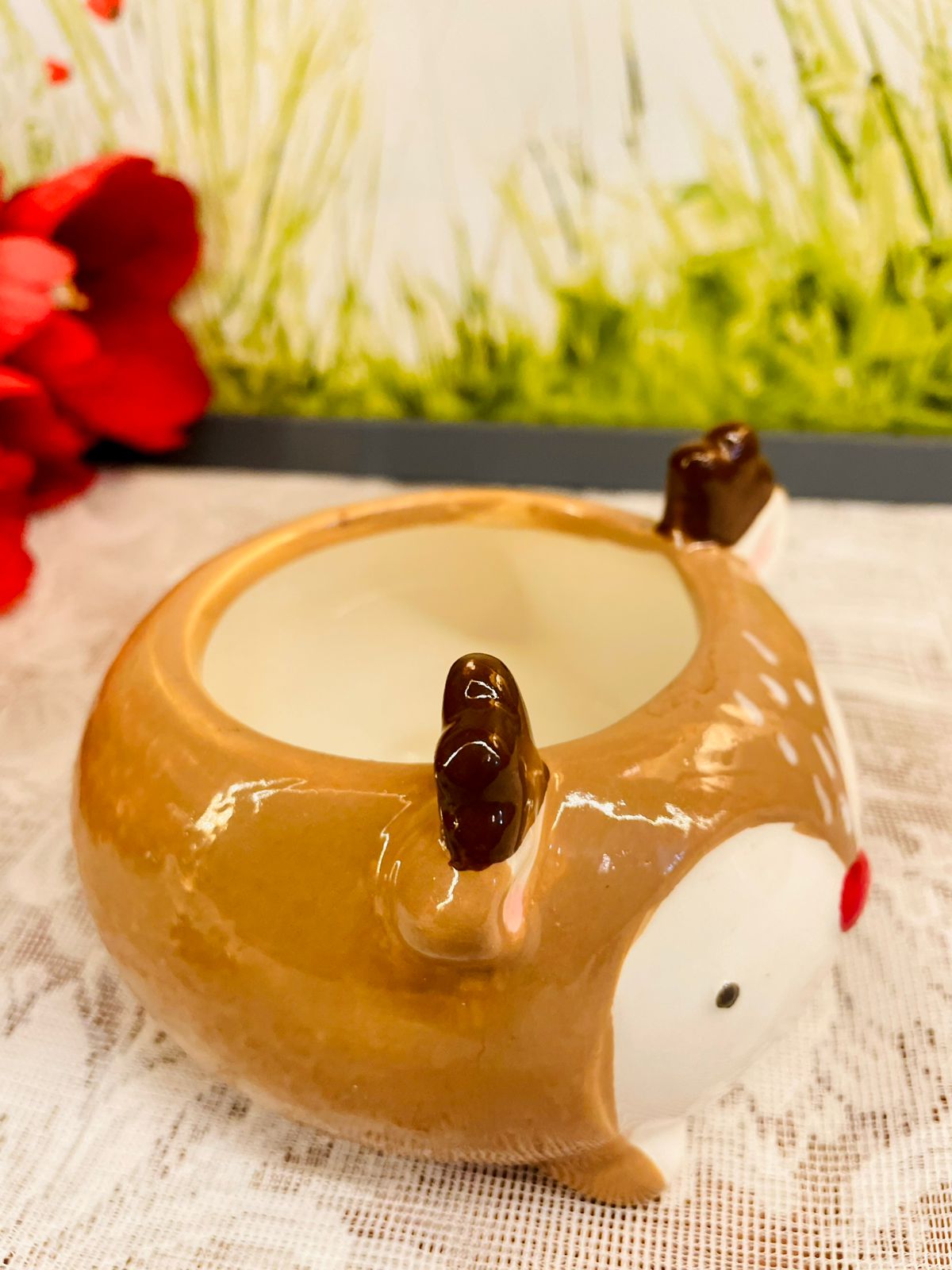 Reindeer Ceramic Mini Planter Pot