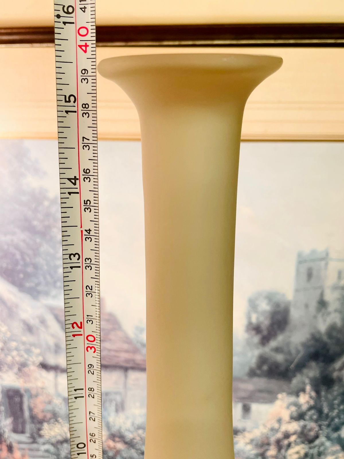 Tall Frosted Glass Vase Minimal Luxury Decor