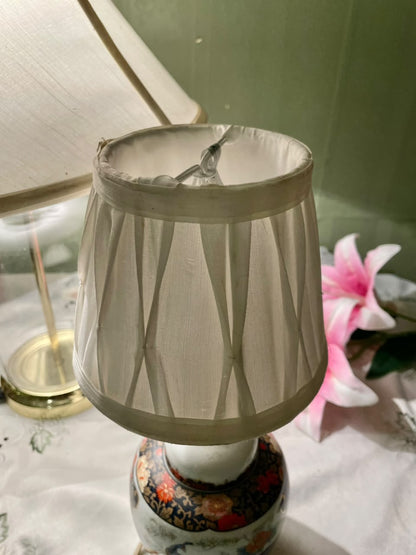 Peacock Floral Ceramic Table Lamp with Shade – Approx. 31 cm
