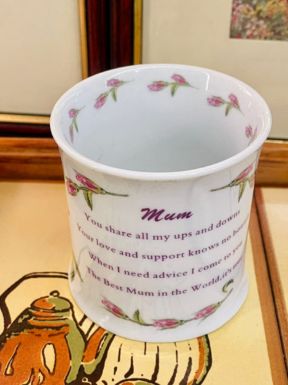 Oscar & Bromley “Mum” Floral Mug – Fine China Gift