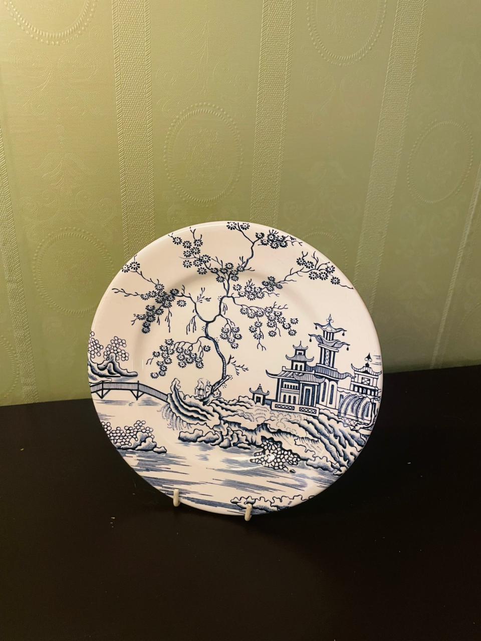 Blue and White Chinoiserie Decorative Plate 8 Inch