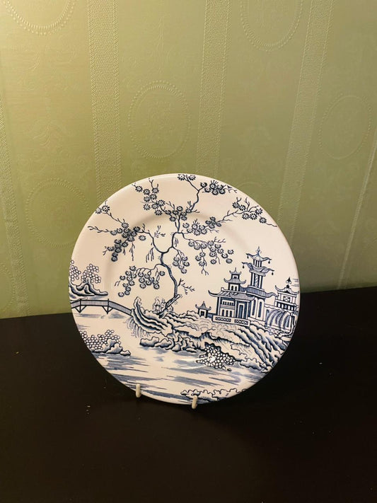 Blue and White Chinoiserie Decorative Plate 8 Inch