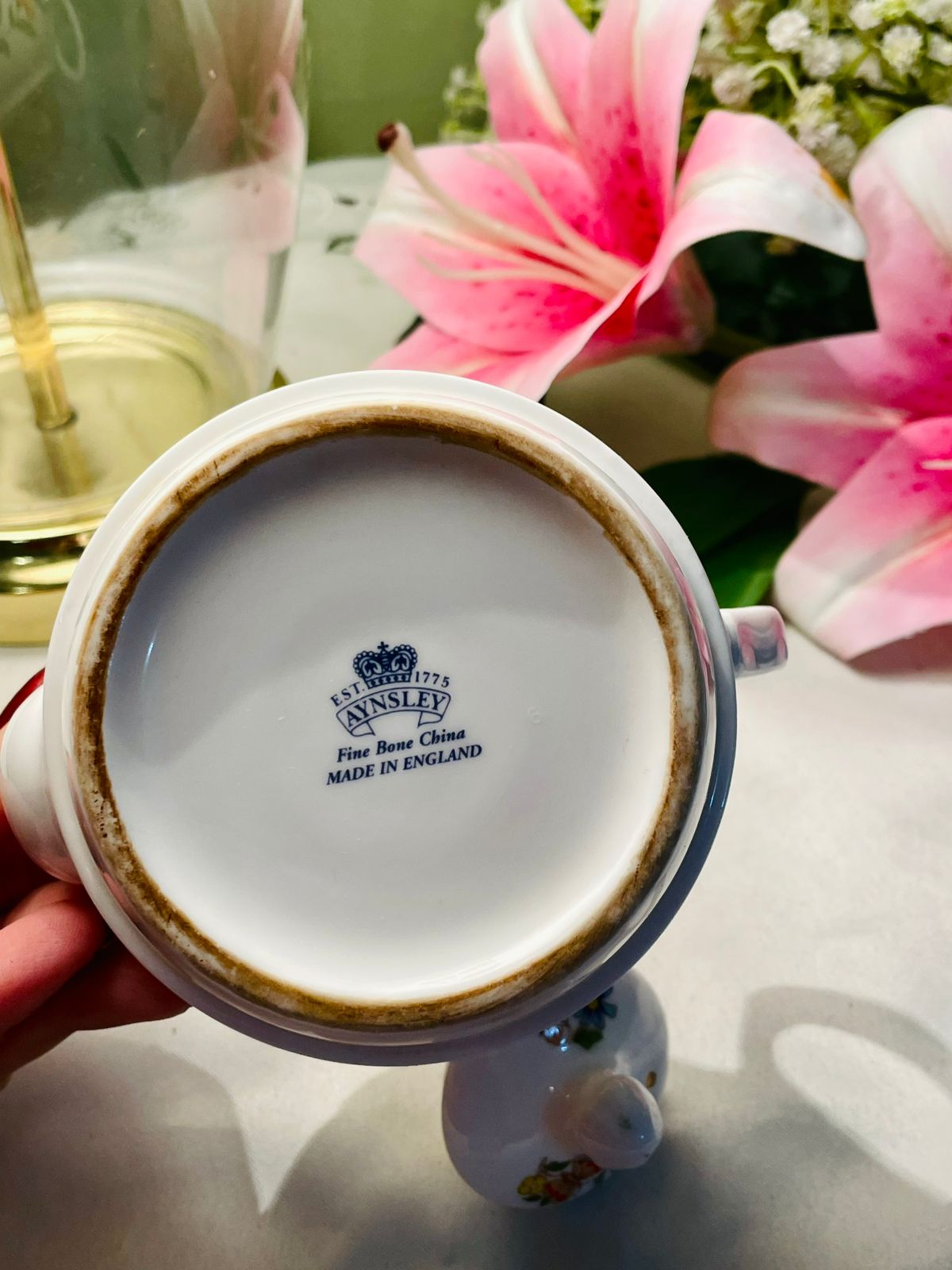 Aynsley Fine Bone China Floral Mini Teapot 13cm