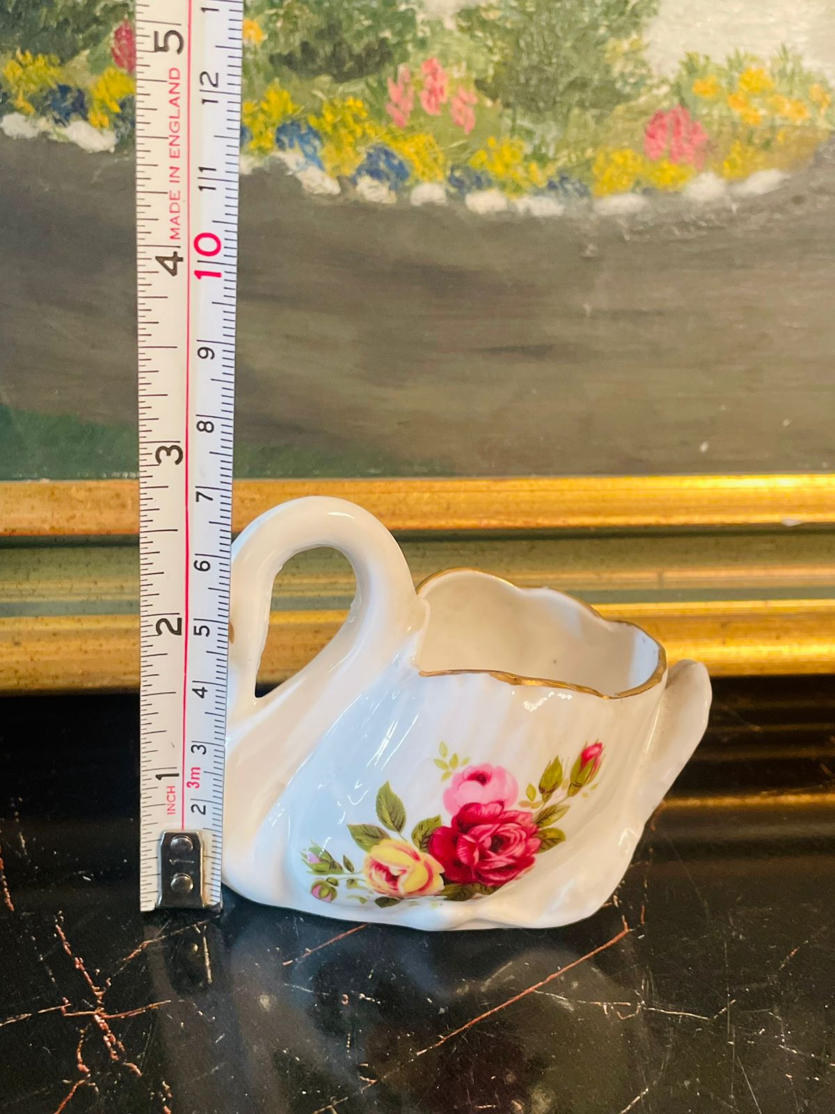 Royal Crown Fine Bone China Mini Decorative Pitcher – “Old Country Roses” Design – England