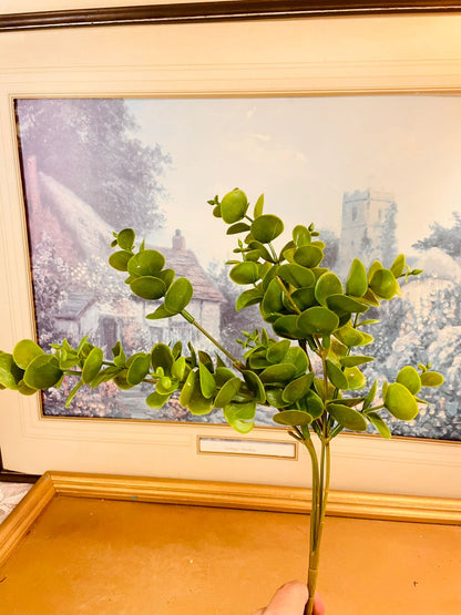 Green Artificial Eucalyptus Foliage Spray 12"