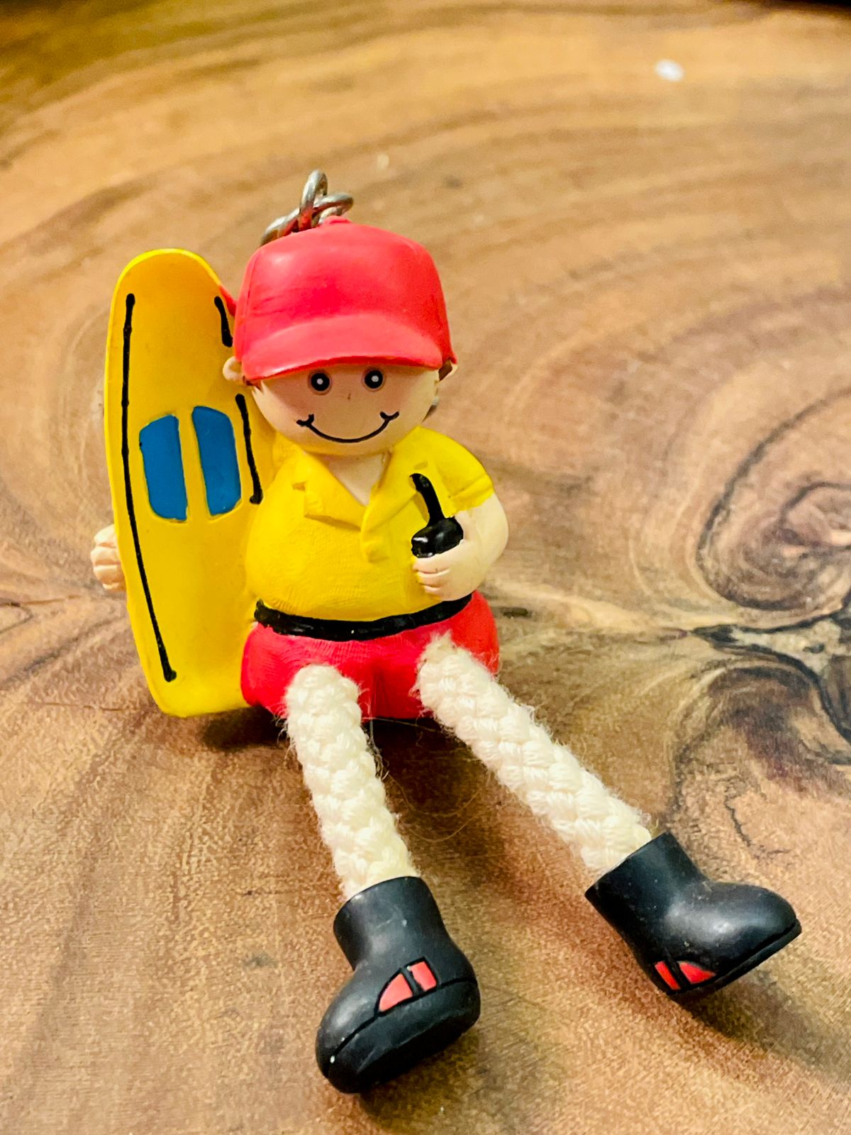 Handmade RNLI Lifeguard Keychain Surf Rescue Figurine
