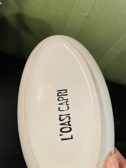 L’Oasi Capri Ceramic Olive Serving Platter 8 Inch