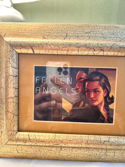 Fallen Portrait Framed Print Gold-Tone Frame Approx. 26 cm