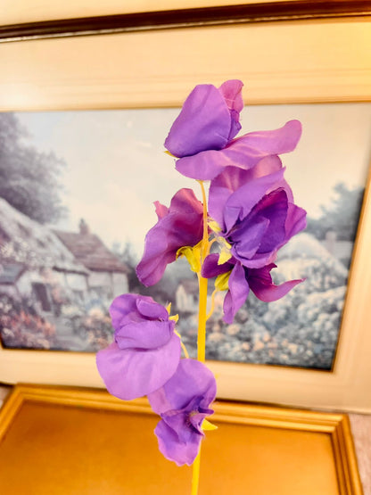 Purple Artificial Orchid Flower Stem 16"