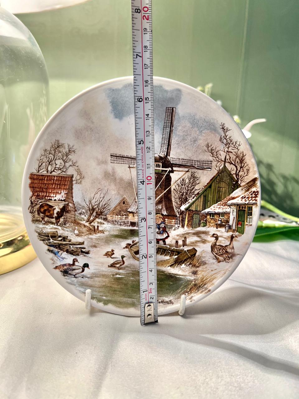 Royal Schwaben Winter Windmill Decorative Wall Plate 16cm