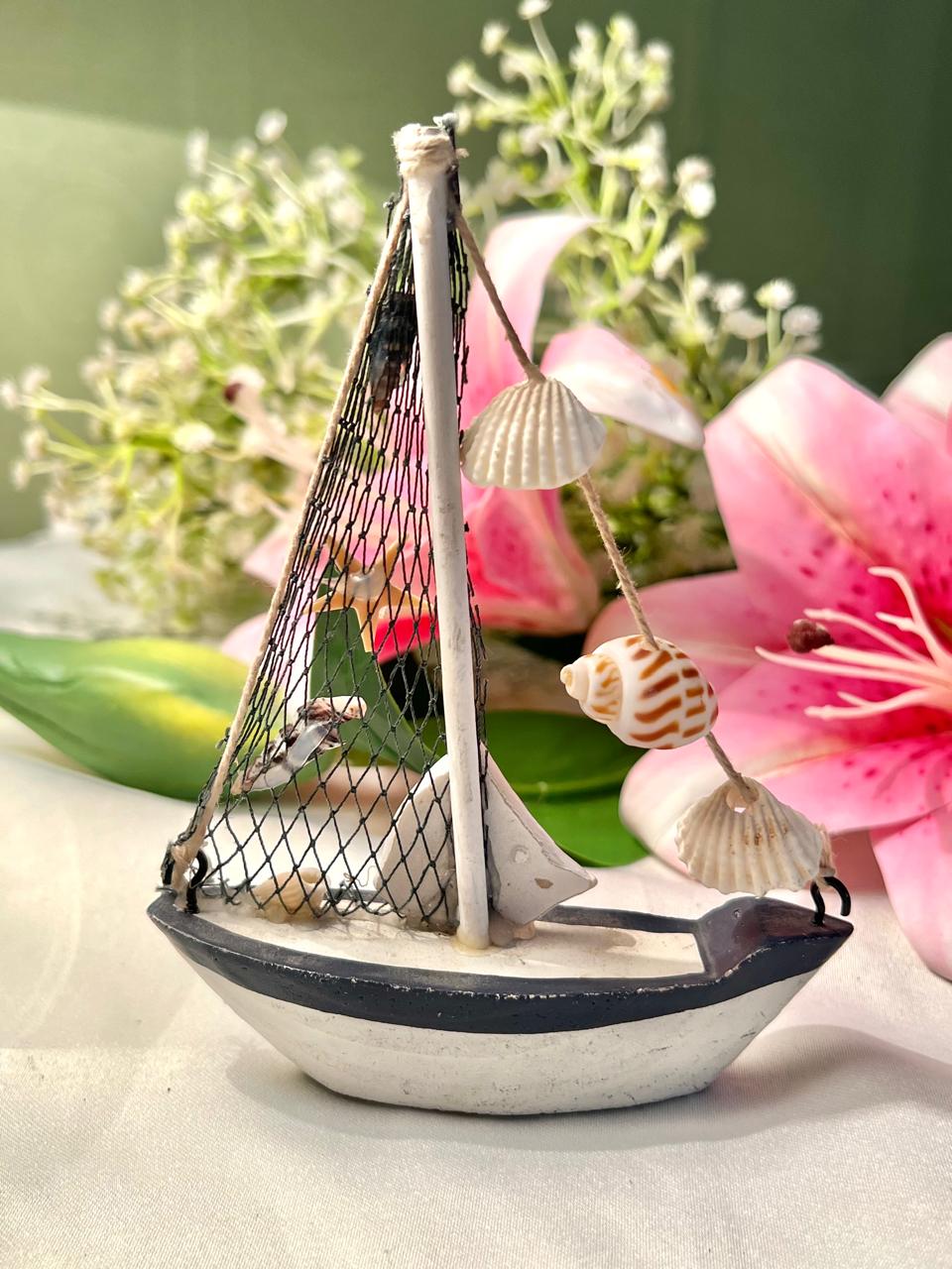 Nautical Fishing Boat Decorative Ornament 6"
