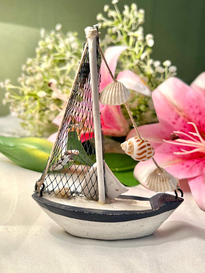 Nautical Fishing Boat Decorative Ornament 6"