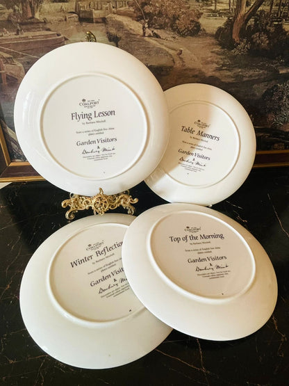 Set of 4 Coalport “Garden Visitors” Fine Bone China Collector Plates – Bird Plates Series 8 inches