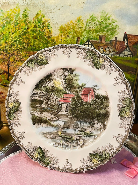 Johnson Bros Friendly Village Dinner Plate – The Lily Pond 10 Inch | Made in England