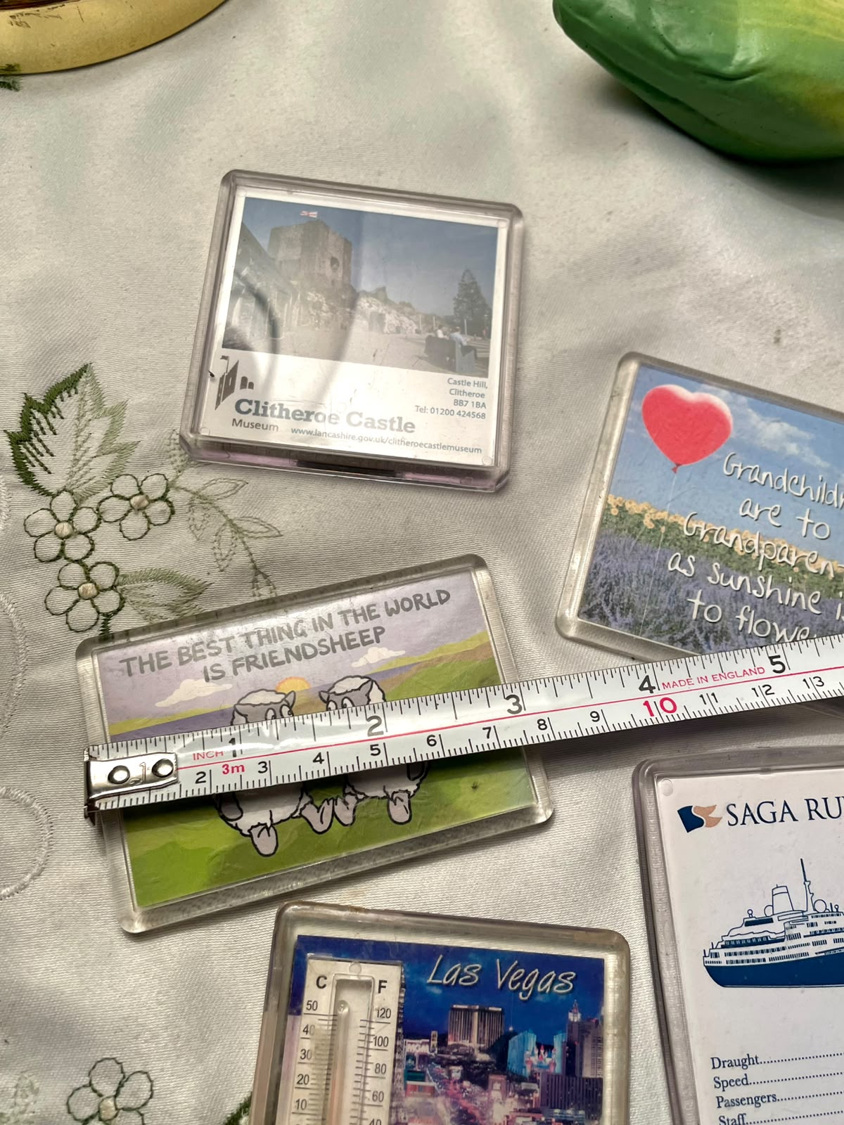 Vintage Travel & Quote Fridge Magnets – 5 Piece Set