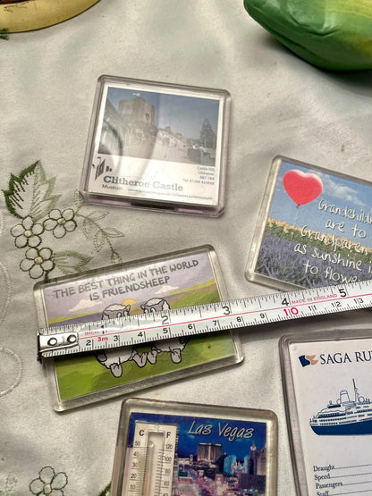 Vintage Travel & Quote Fridge Magnets – 5 Piece Set