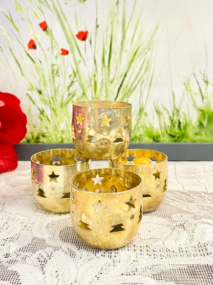 Vintage TCM Silver Plated Tealight Holders Set of 4