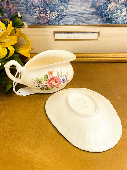 Vintage Rosevale Pottery Floral Set