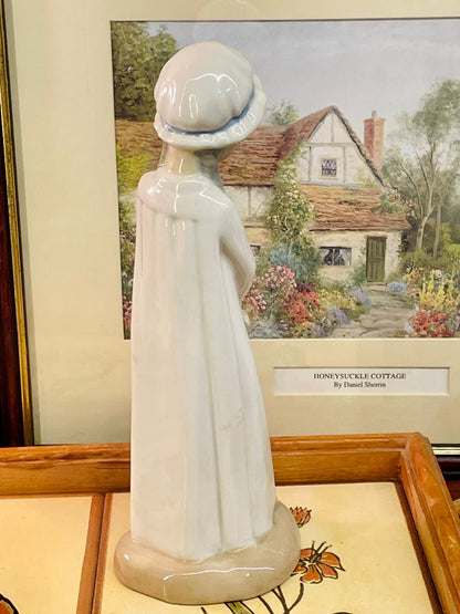 Porcelanas Torralba Spain Figurine – 11” Girl with Basket Decor