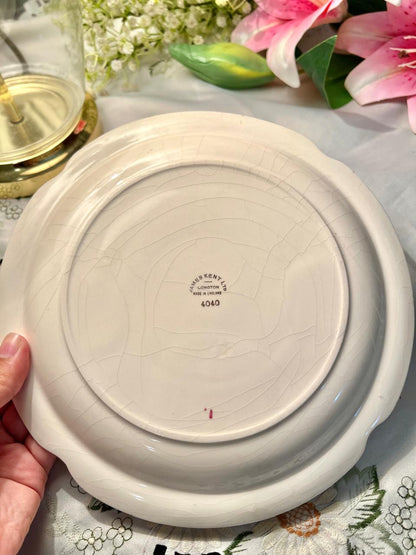 James Kent Pink Rose Floral Serving Plater  – 9 Inch