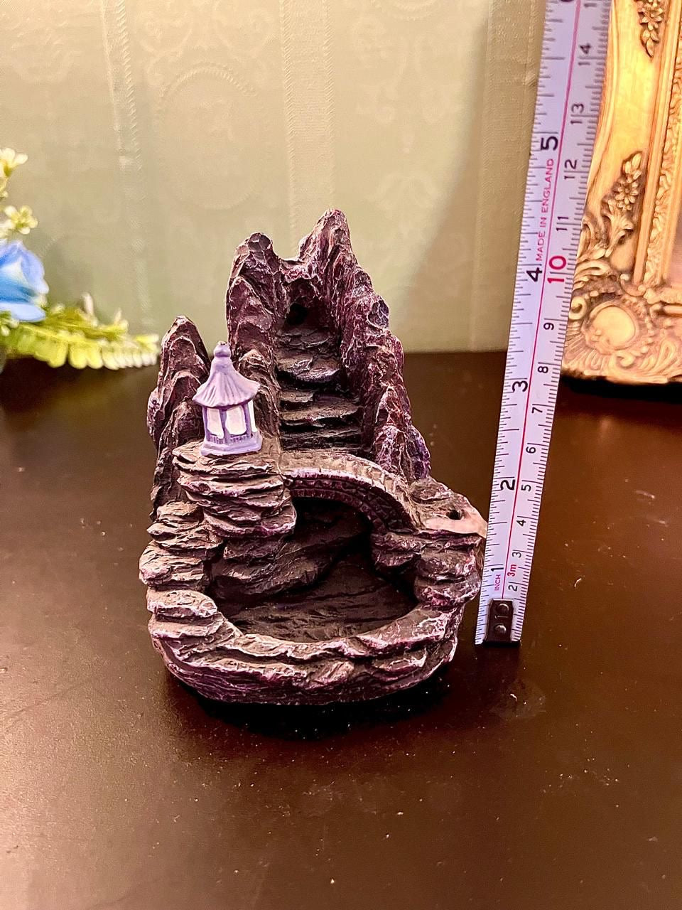 Vintage Rock Garden Incense Burner 5 Inch