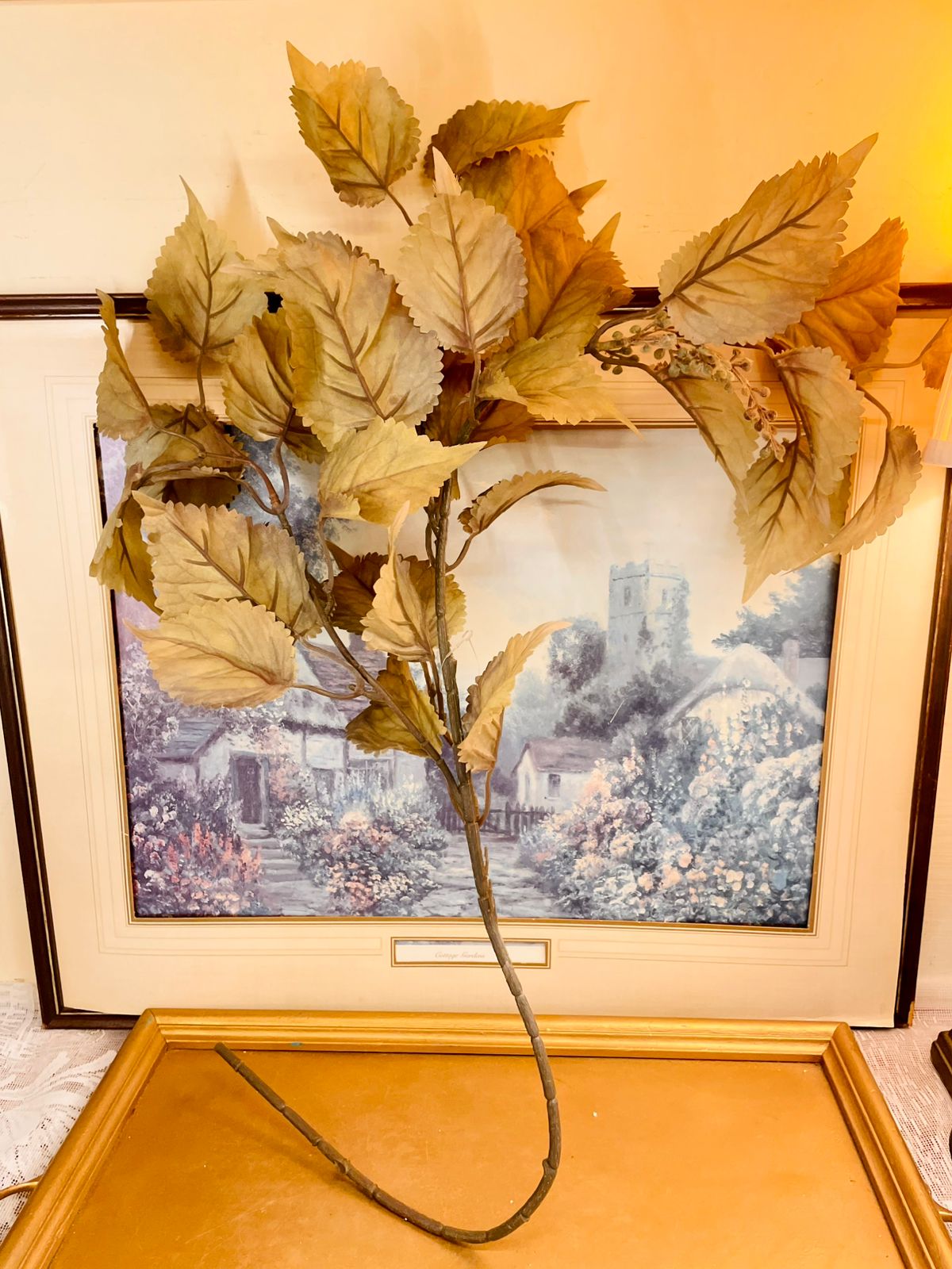 Autumn Artificial Leaf Branch Stem 30"
