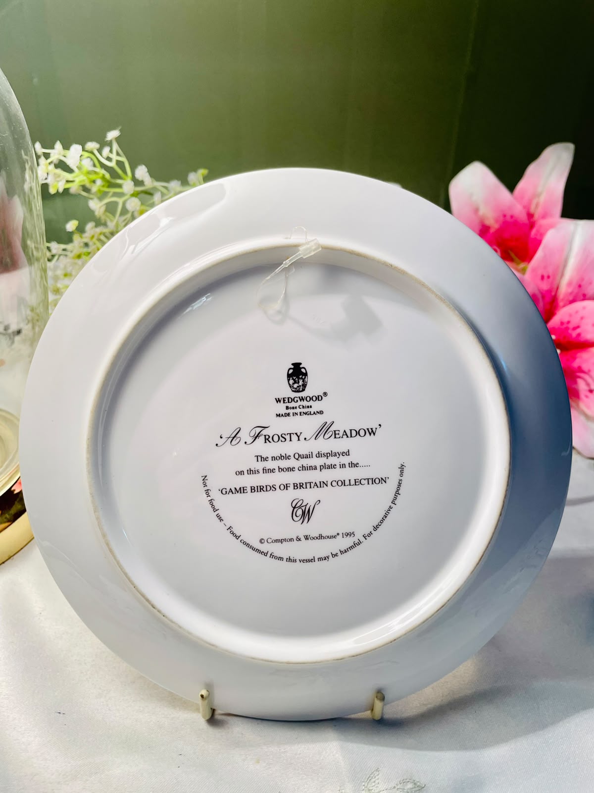 Wedgwood A Frosty Meadow Quail Plate – 8 Inch