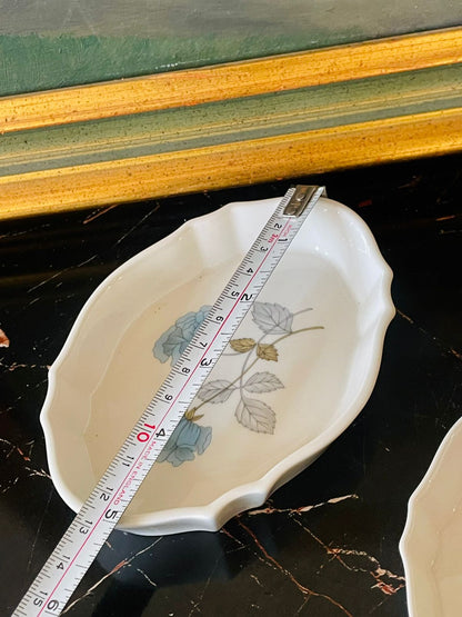 Vintage Wedgwood Blue Rose Vanity Set – 3 Pieces (England)