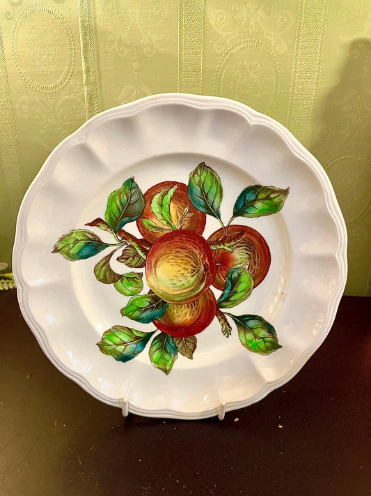 Vintage Apple Fruit Decorative Plate 9 Inch