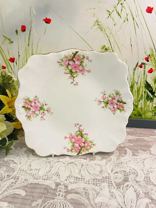 Roslyn Fine Bone China Pink Floral Plate