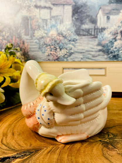 Vintage Porcelain Duck Planters Set of 2 – Cottage Decor