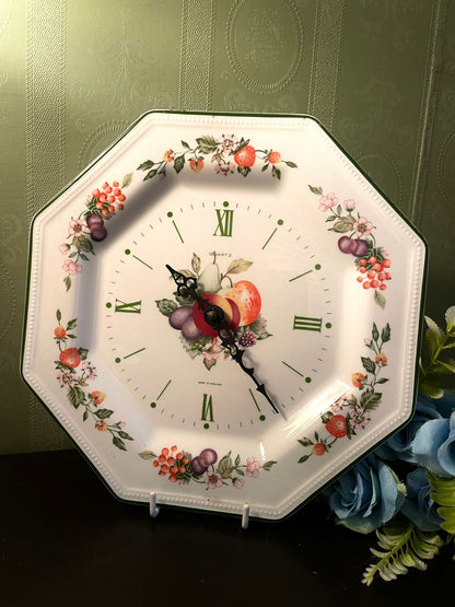 Johnson Bros England Fruit Pattern Wall Clock 10 Inch