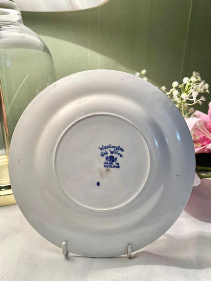 Washington Old Willow Blue & White Plate 7.25 in