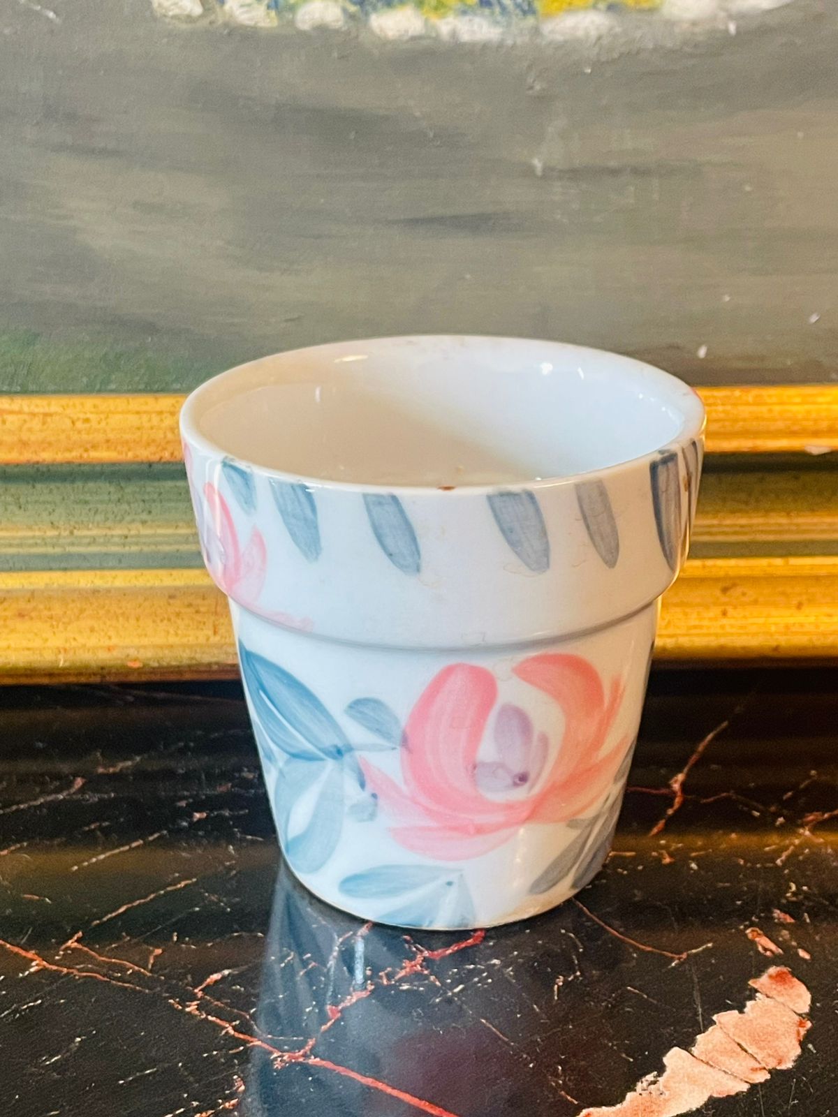 japaneseceramicplanter, handpaintedporcelain, floralpot, cottagecoredecor, japanaesthetic, miniindoorplanter, pinkandblueceramic, sunsetvintage, zenhome, vintagegardenstyle, minimalistdecor, japancollectible