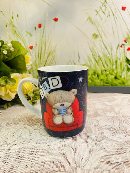 Love You Dad Teddy Bear Ceramic Mug | Father’s Day Gift